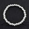sterling silver beaded stretch bracelet