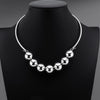 sterling silver big ball necklace