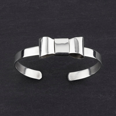 Bow Bangle Bracelet in .925 Sterling Silver - #BMS170431 - Bijoux Majesty