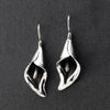 sterling silver calla lily earrings