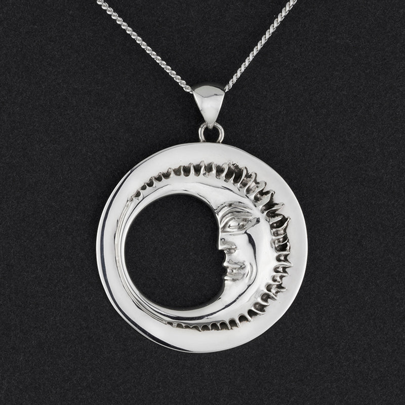 sterling silver celestial balance pendant