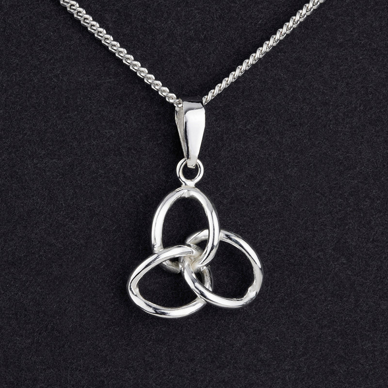 sterling silver Celtic trinity knot pendant necklace