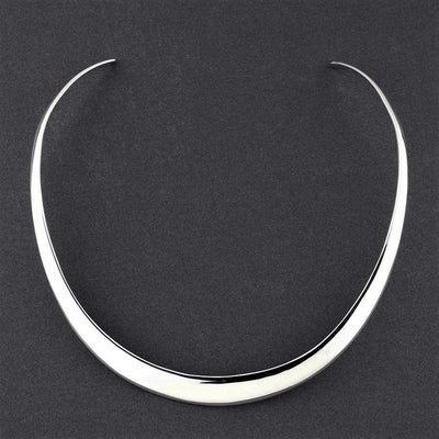 sterling silver choker collar necklace