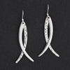 sterling silver Christian fish dangle earrings