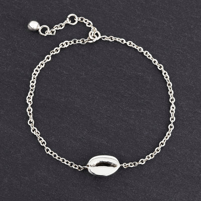 sterling silver coffee bean bracelet