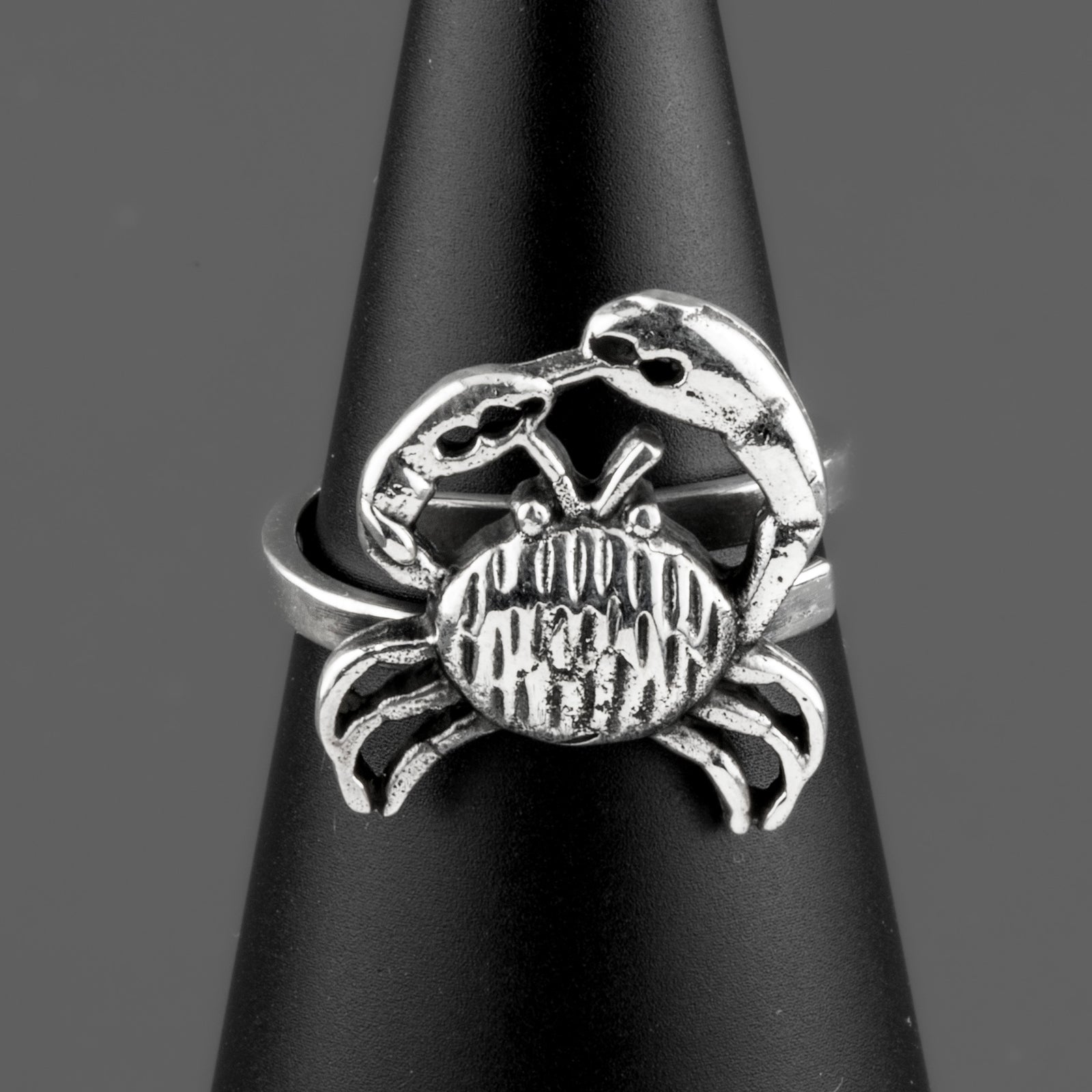 sterling silver crab ring