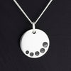 sterling silver disc pendant necklace