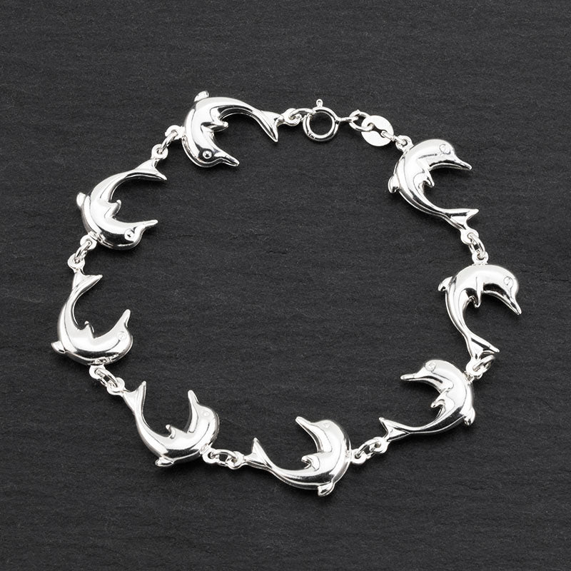sterling silver dolphin bracelet