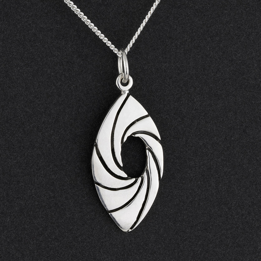 sterling silver endless vortex pendant