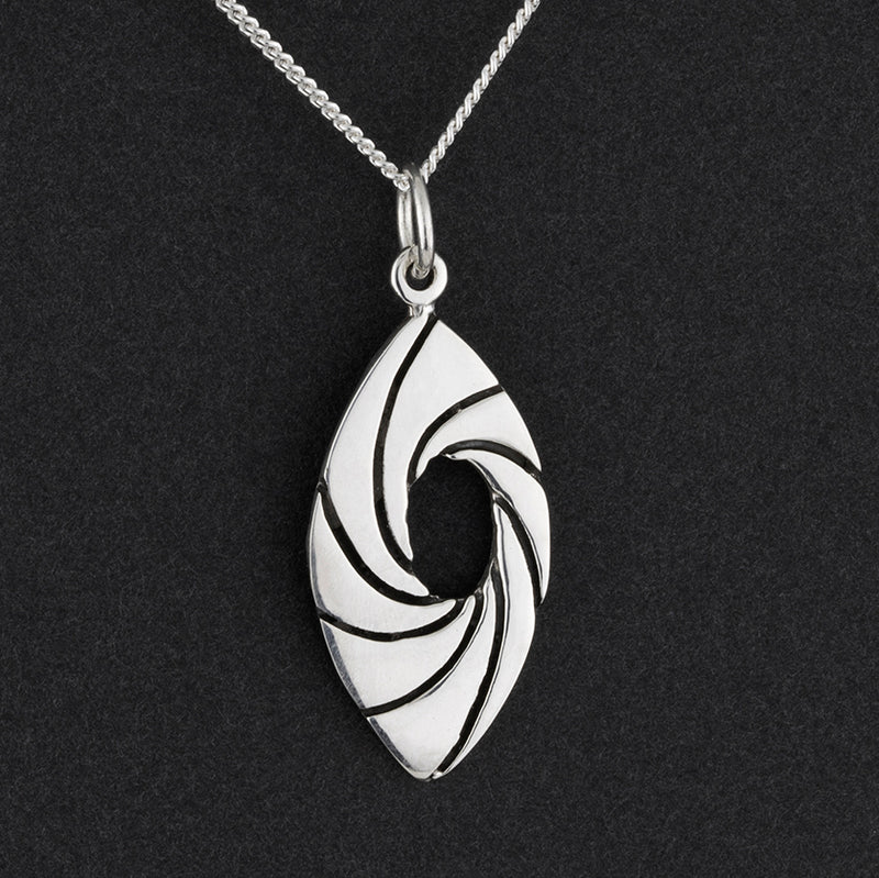 sterling silver endless vortex pendant