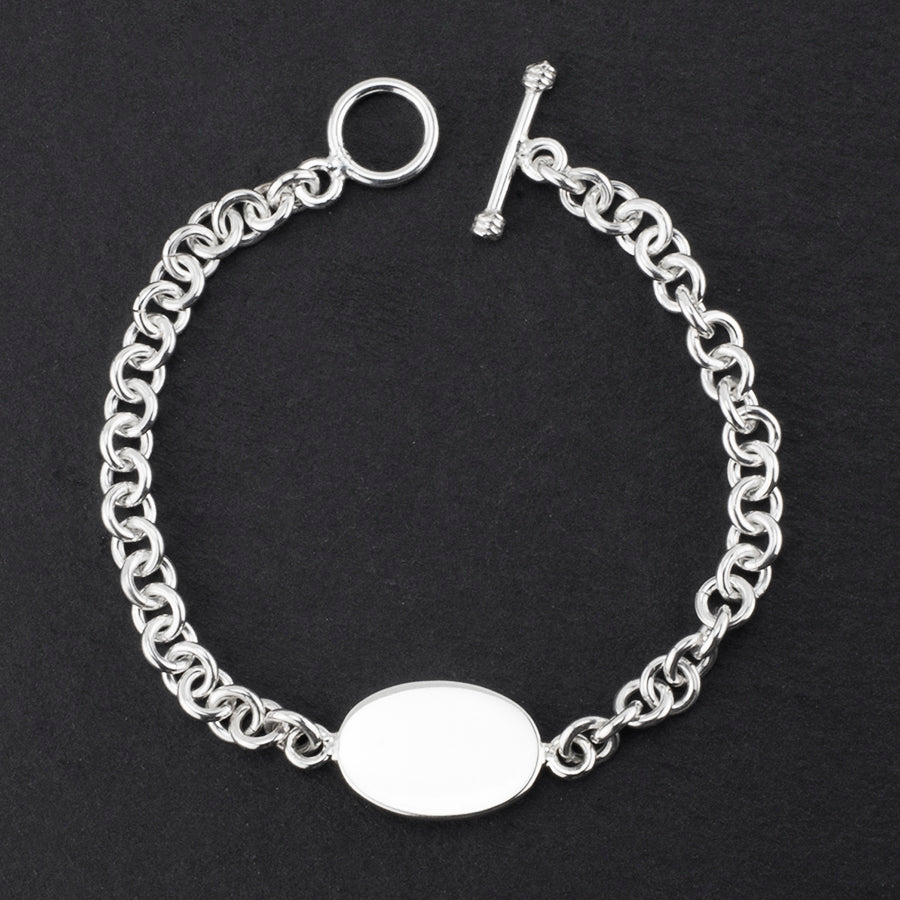sterling silver engravable bracelet