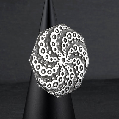 sterling silver enigma statement ring