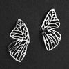 sterling silver half butterfly wing earrings