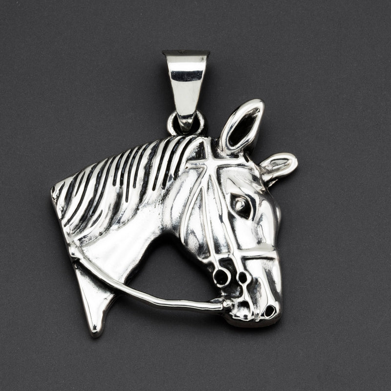 sterling silver horse head pendant