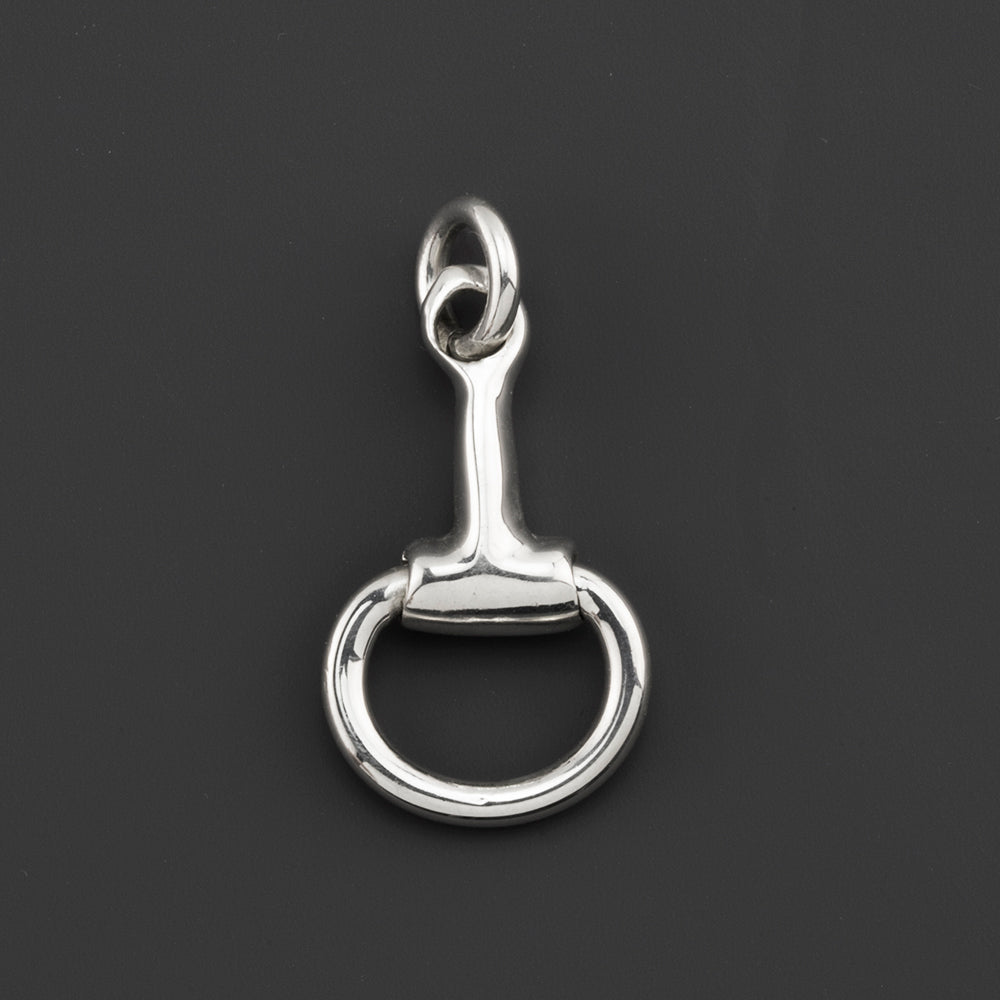 sterling silver horsebit pendant