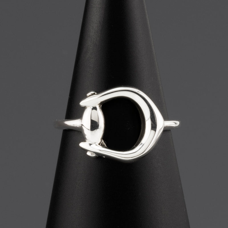sterling silver horsebit ring
