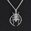 sterling silver insect pendant necklace