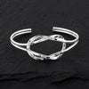sterling silver knot cuff bracelet