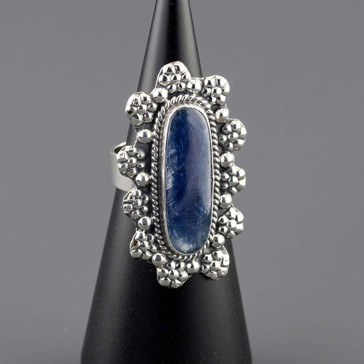 sterling silver kyanite ring