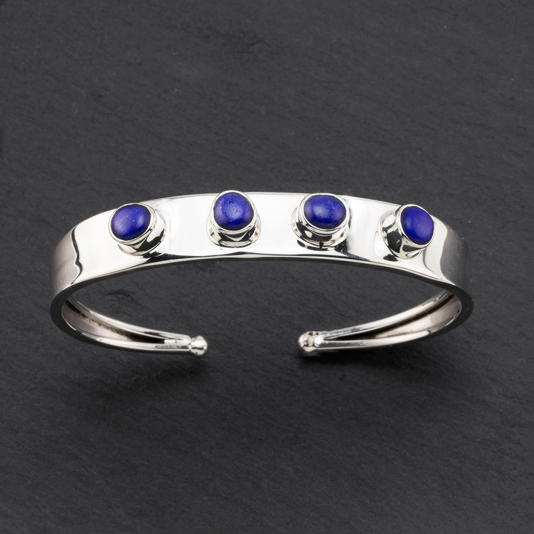 sterling silver lapis lazuli cuff bracelet