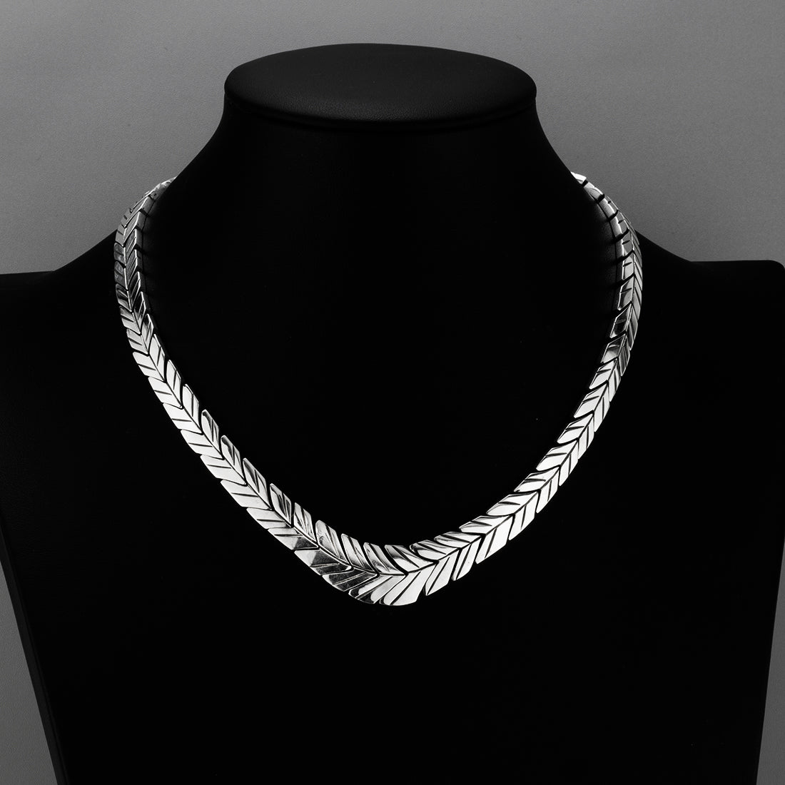 sterling silver leaf necklace 3 piece set