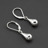 sterling silver leverback teardrop earrings