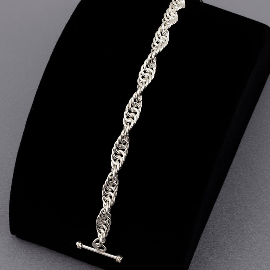 sterling silver link chain bracelet