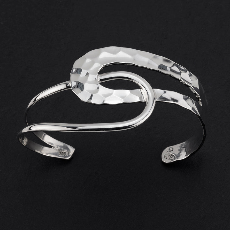 sterling silver loop cuff bracelet