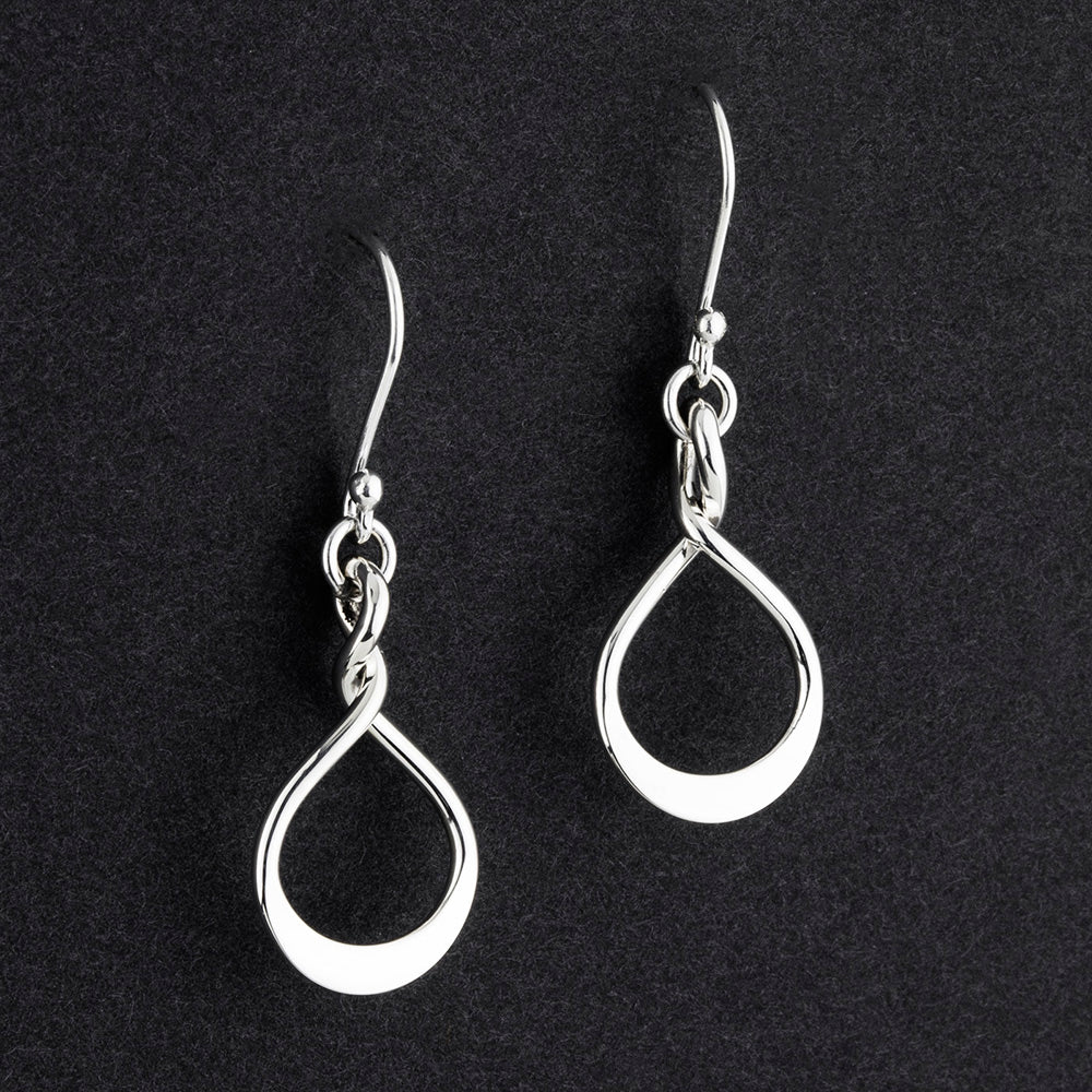 sterling silver loop drop earrings