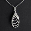 sterling silver loop pendant necklace
