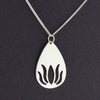 sterling silver lotus necklace