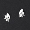 sterling silver lotus stud earrings