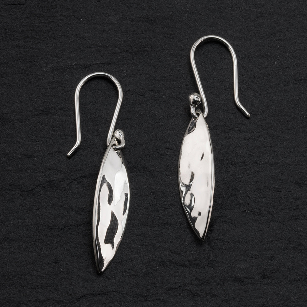Sterling Silver Marquise Drop Earrings