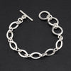 sterling silver marquise link bracelet