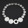 sterling silver multi circle statement necklace