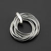 sterling silver multi ring pendant