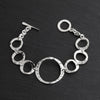 sterling silver open circles bracelet
