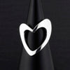sterling silver open heart ring