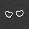 sterling silve open heart stud earrings