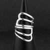 sterling silver openwork statement ring