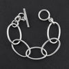 sterling silver oval link bracelet