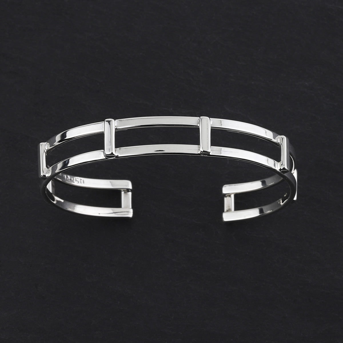 sterling silver rectangle cuff bracelet