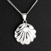 sterling silver seashell pendant necklace
