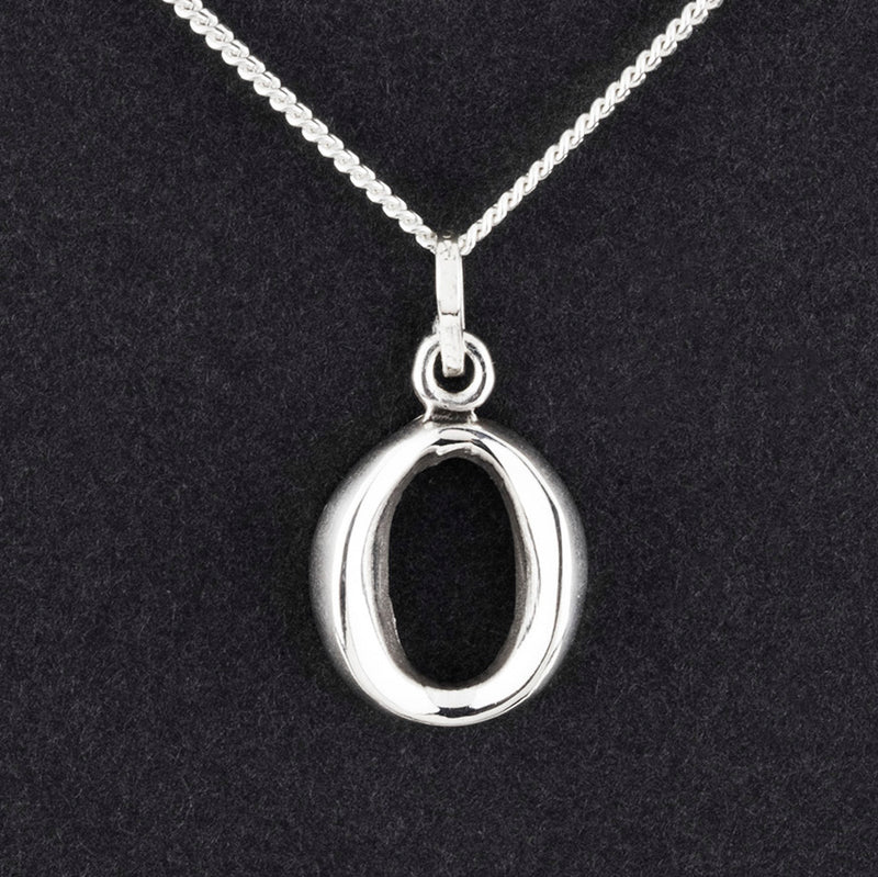 sterling silver minimalist loop pendant