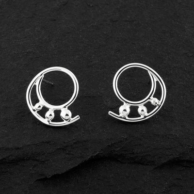 sterling silver spiral stud earrings