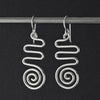 sterling silver spiral wire earrings