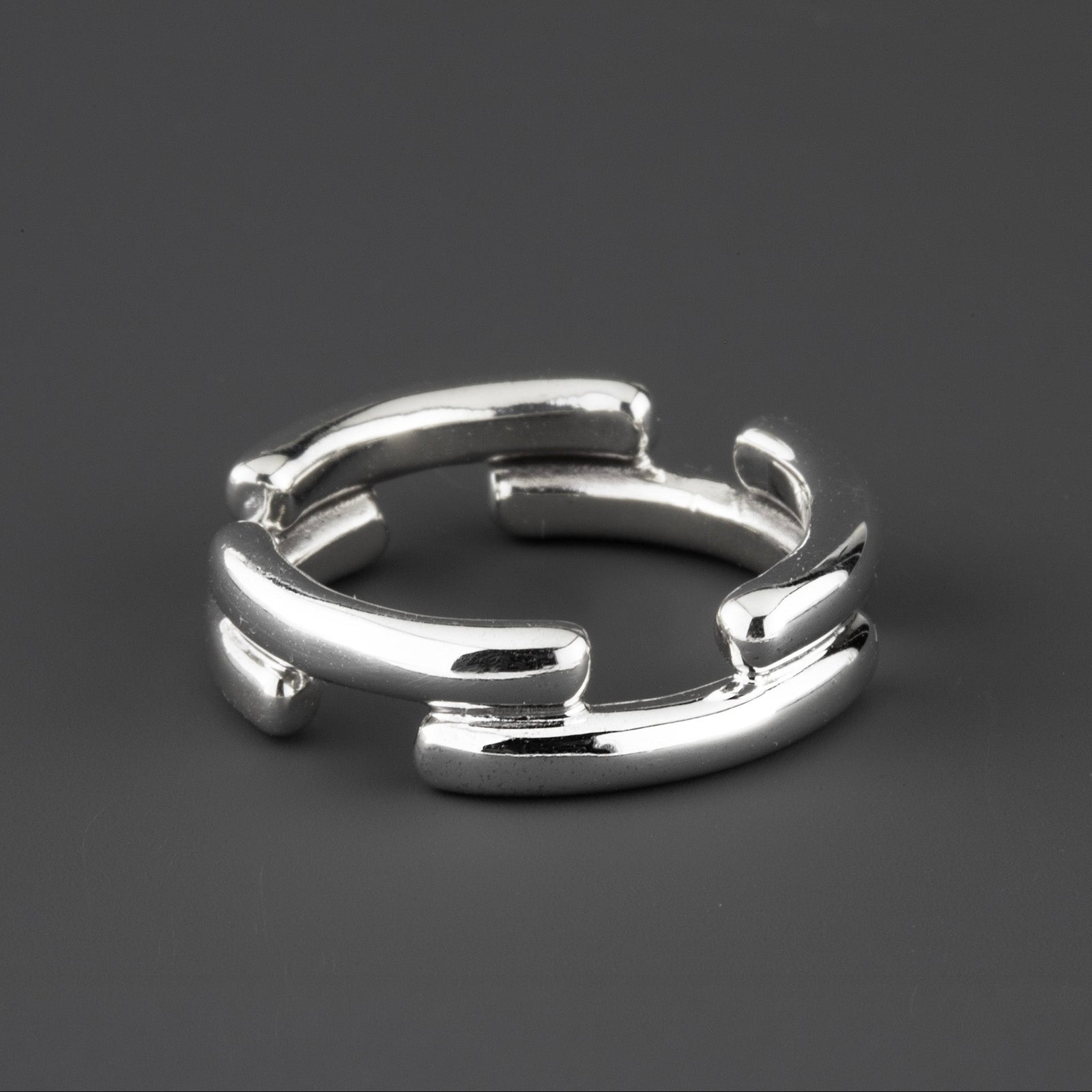 sterling silver split band ring