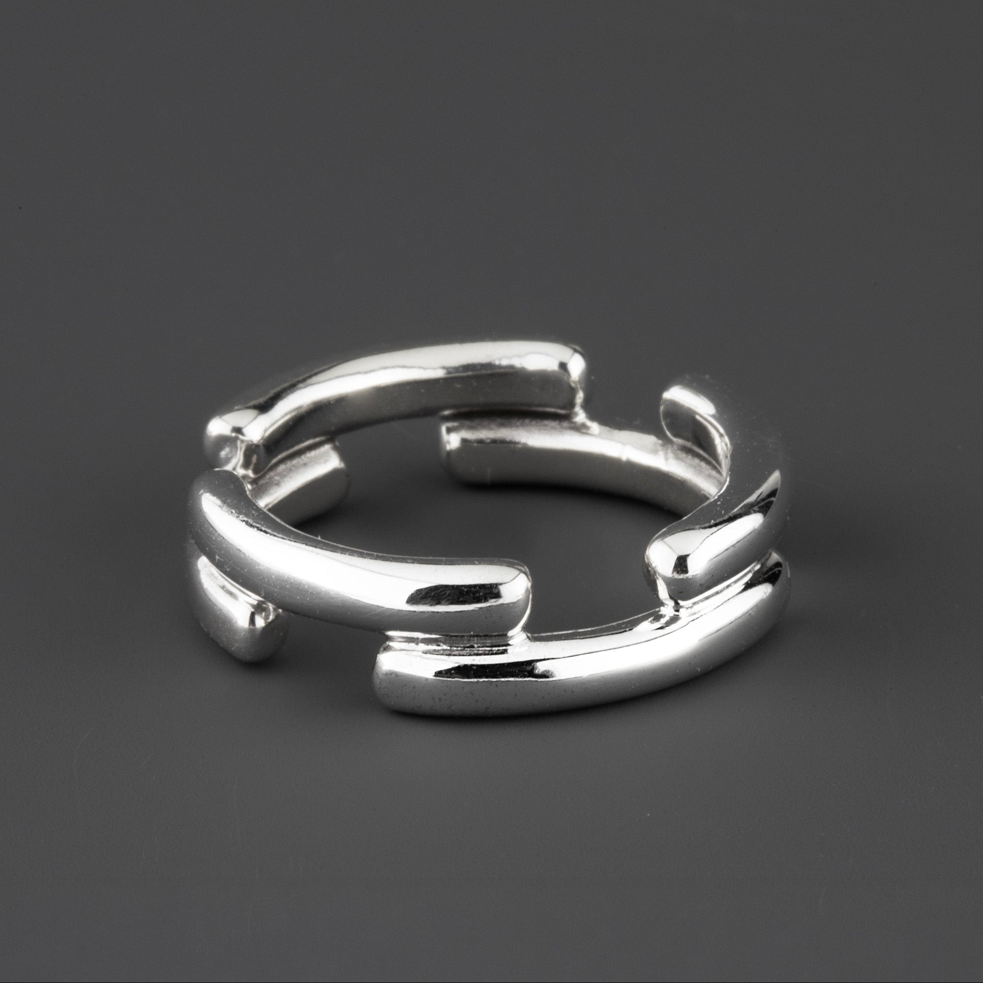 sterling silver split band ring