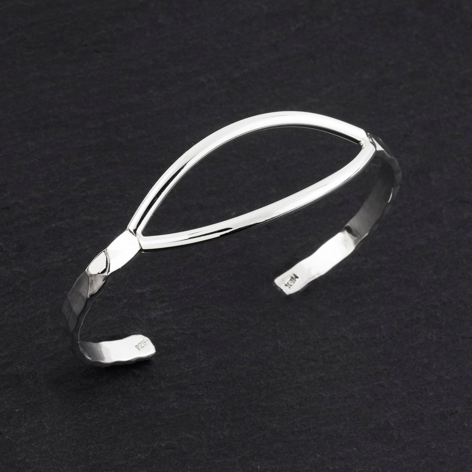 sterling silver split cuff bracelet