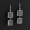 sterling silver square dangle earrings